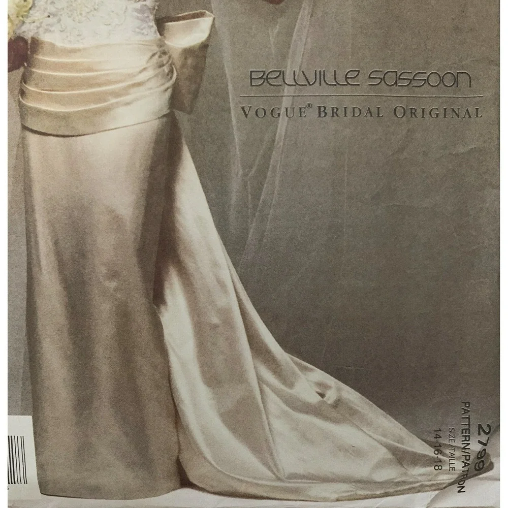 Vogue Wedding Designs BELLVILLE-SASSOON Pattern 2 lengths Bride Bridesmaid 14-18